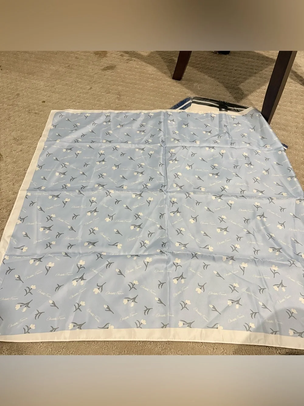 Elisabetta Franchi floral print elegant scarf square size 90x90 satin twill